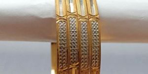 R50005 Gold and Silver Plated Brass Bangles