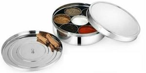 SS Round Spices Box
