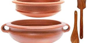 Red Clay Pot And Kadai Set