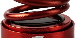 Motozoop Metal Alloy Solar Perfume Double Ring Spring Air Freshener and Fragrance (RED)