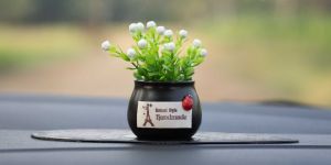 MOTOZOOP Car Dashboard Flower Pot (Black)