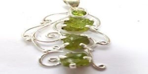 Peridot Rough Stone Pendant