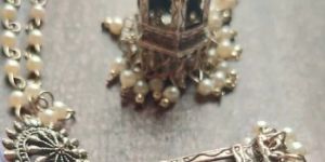 Mahal Shape Long Jhumka Earrings