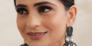 Mirror Work Jhumka Earrings