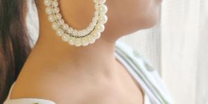 Statement Pearl Hoop Earrings
