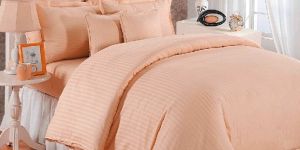 Rekhas Premium Satin Peach Bedsheets