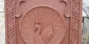 Sandstone Peacock Wall Mural