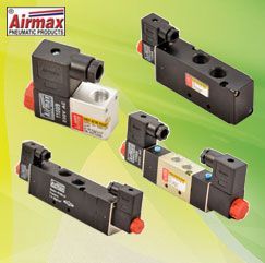 AIRMAX Solenoid Valve, Direct Acting, Aluminium, 8mm, Model: AMV-3V1-06-1