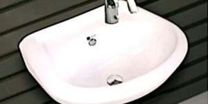 Round Wall Mounted Pedestal Wash Basin