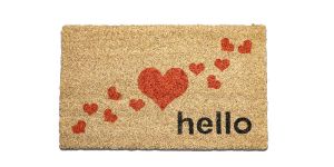 Natural Printed Coir Door Mats - Hello - CB45x75-02-05