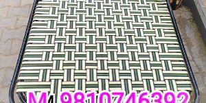 Double Pipe Usha Brand Plastic Niwar Folding Bed Cot Heavy Frame Heavy Niwar