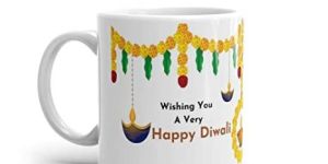 Diwali Gift for Family Friends Wishing You a Very Happy Diwali Printed Ceramic Coffee Mug