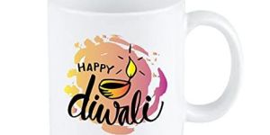 Glamouroui Happy Diwali Printed Ceramic Mug Happy Diwali Mug/Diwali Mug/Diwali Mug Gift