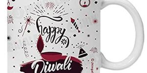 Happy Diwali Printed Ceramic Mug 325ml Diwali Gifts, Diwali Gift Items, Diwali Gifts for Friends