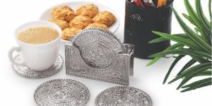 Silver Tea Coaster Set