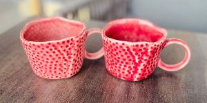 Small Red Mugs