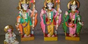 Marble Painted RAM Darbar Statue