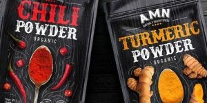 Printed Turmeric Packaging Pouches
