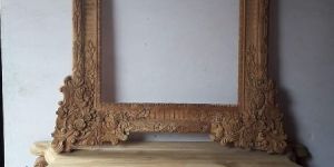 Wooden Engraved Dressing Mirror
