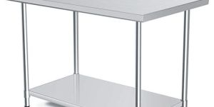 Stainless Steel Counter Table with One Shelves