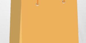 Dark Yellow Plain Paper Bags