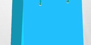 Sky Blue Plain Paper Bags