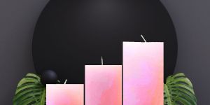 Samvedna Handmade a Set of 3 Square Candles