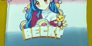 Tie & Dye T Shirt with Chest Print