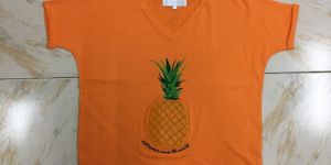 Women's Round Neck T-shirt With Chenley .