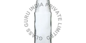 Frosted Neck Milk and Juice Glass Bottle