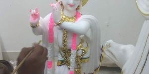 Marble Standing Radha Krishna Statue