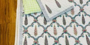 Cotton Quilted Bed Cover with Pillow