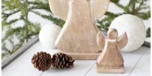 Wooden White Wash Angel