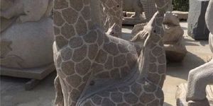 ZIRAF MOTHER AND BABY MARBLE SCULPTURE