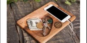 Wooden Mobile Card Holder
