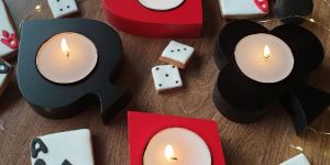 Wooden Votive Candle Holder