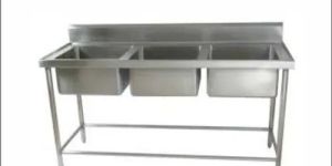 Stainless Steel Three Sink Unit