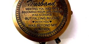 Personalized Brass Compass