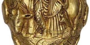 Brass Radha Krishna Carving Shankh
