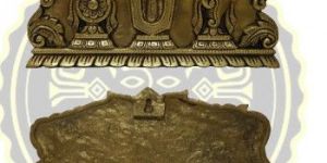 Brass Shankh Chakra Namah Wall Hanging