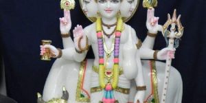 Marble Dattatreya Statue