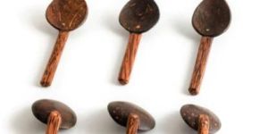 Set of 6 Coconut Shell Masala Spoon Set