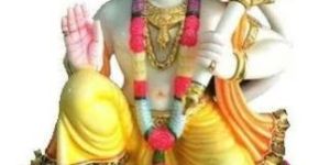 Marble Sitting Hanuman Statue