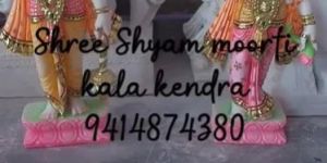 Multicolor Marble Vishnu Laxmi Statue