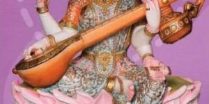Multicolor Marble Saraswati Maa Statue