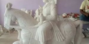 White Marble Baba Ramdev Statue