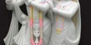 White Marble Krishna Radha Statue