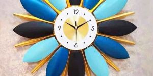 Metal Flower Wall Clock