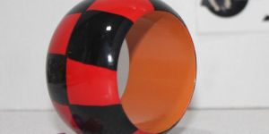 Red & Black Printed Wooden Bangle Colored Wooden Bangle Designer Ladies Bangles From Tradnary