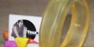Triangle Resin Bangle Transparent Resin Bangle Epoxy Bangle from Tradnary